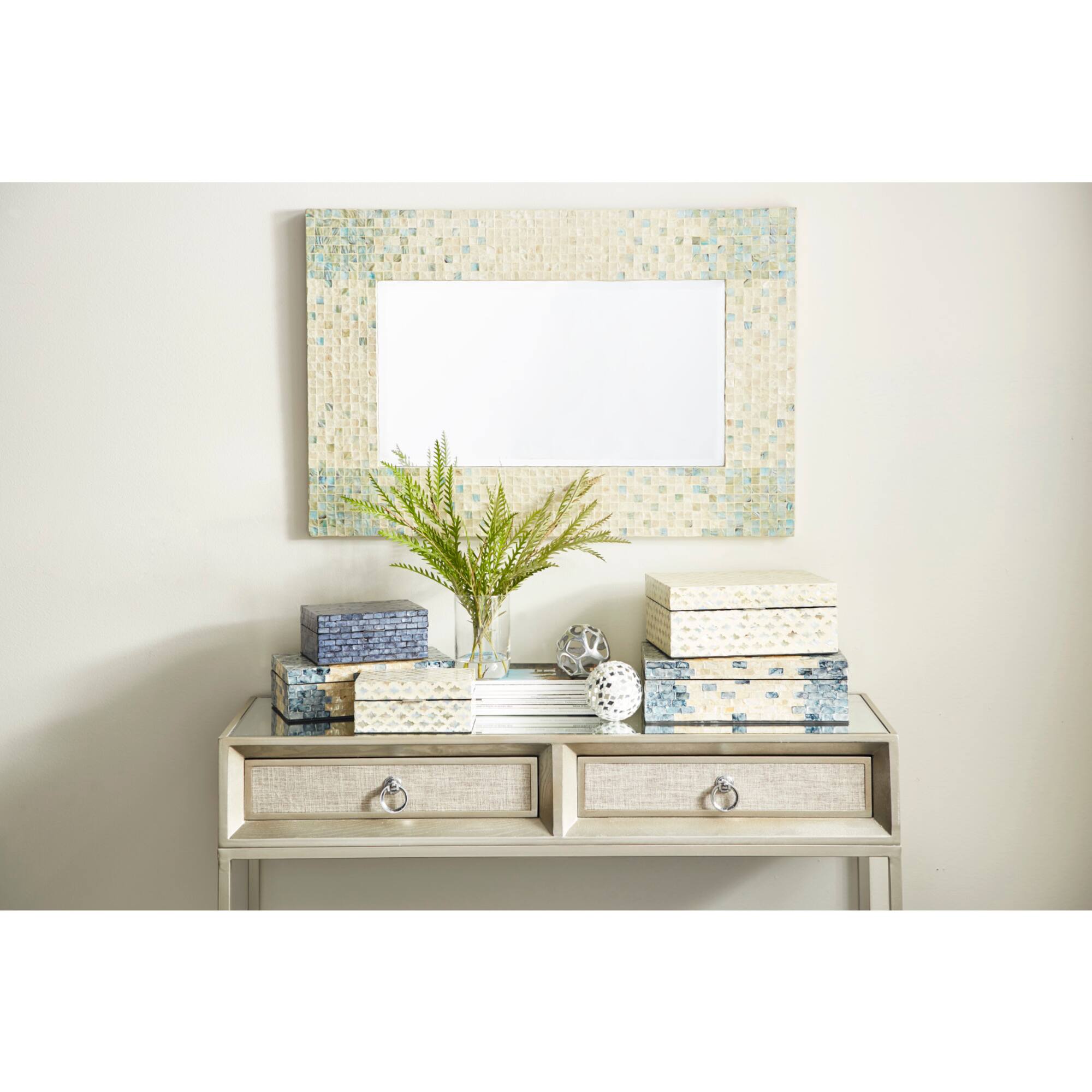 Blue Capiz Coastal Box Set